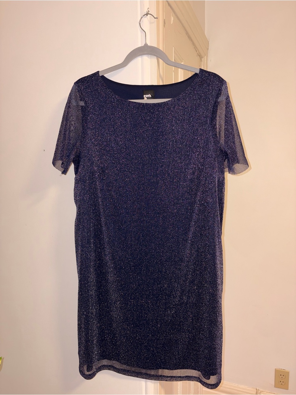 Navy Sparkly Short Dress - Reitmans Rock & Shine